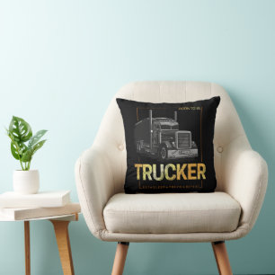 Coussin Trucker Né Pour Être Conducteur Rétro Camion Vinta
