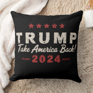 Coussin Trump 2024 Reprenez l'Amérique Président 47 États-
