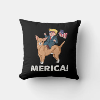Coussin Trump America Chihuahua Chien Héros américain