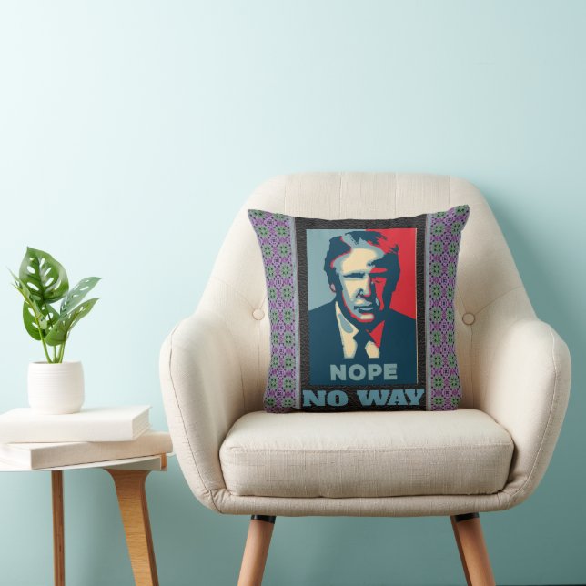 Coussin Trump Non, Jetez L'Oreiller (Chaise)