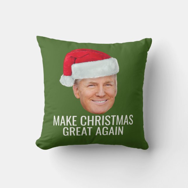 Coussin Trump Santa Hat - Rendre Noël super drôle (Recto)