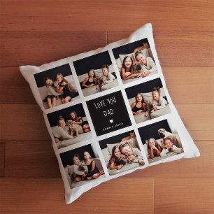 Coussin Tu aimes papa   Photo Collage Texte manuscrit