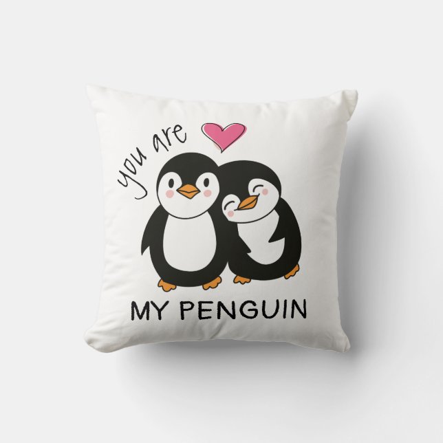 Coussin Tu Es Mon Manchot (Recto)