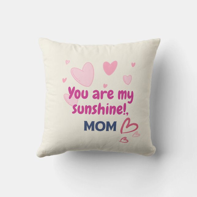 Coussin Tu Es Mon Soleil, Maman (Verso)