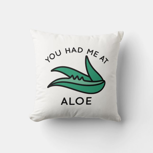 Coussin Tu M'As Eu À Aloe (Recto)
