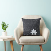 Coussin Tu Me Complètes Romantique Puzzle Noir et Blanc (Chaise)