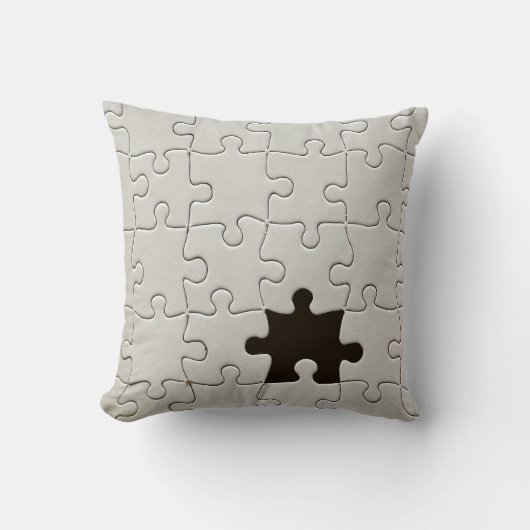 Coussin Tu Me Complètes Romantique Puzzle Noir et Blanc (Recto)