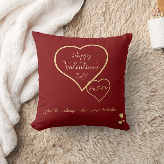 Coussin Tu seras toujours mon Valentin Double Cœurs (Couverture)