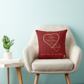 Coussin Tu seras toujours mon Valentin Double Cœurs (Chaise)