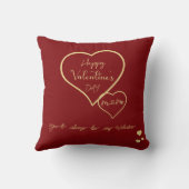 Coussin Tu seras toujours mon Valentin Double Cœurs (Verso)