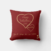 Coussin Tu seras toujours mon Valentin Double Cœurs (Recto)