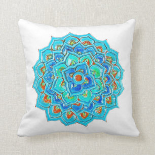 Coussin Tuile marocaine avec la conception de Mandela dans