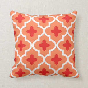Coussin Tuile marocaine classique, mandarine