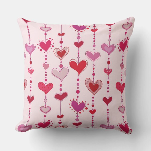 Coussin Tuiles de coeur (Recto)