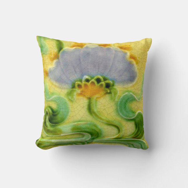 Coussin Tuiles de fleur d'Antiqiue (Recto)