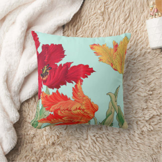 Coussin Tulide perroquet, Floral