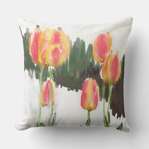 Coussin Tulipe humide Abstraite