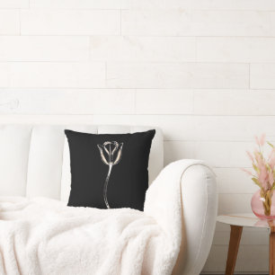 Coussin Tulipe - Illustration Élégante