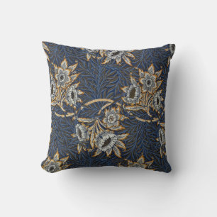 Coussin Tulipe Saules Motif Bleu Floral de William Morris