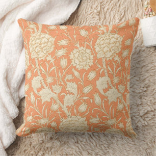 Coussin Tulipe sauvage de William Morris, Art floral orang