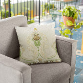 Coussin Tulipe Stylisée Delicate Fils Décoration Accueil