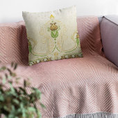 Coussin Tulipe Stylisée Delicate Fils Décoration Accueil