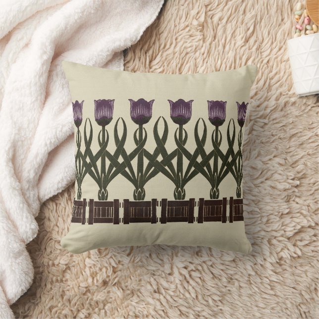 Coussin Tulipes Art Nouveau (Couverture)