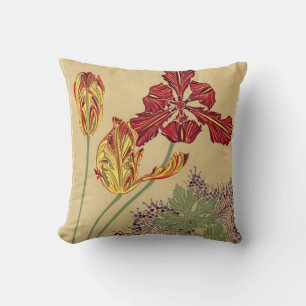 Coussin Tulipes Art Nouveau