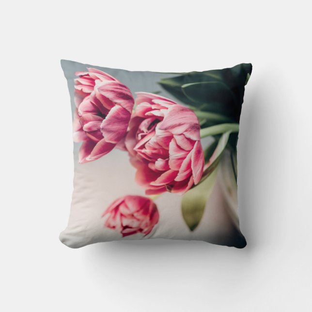 Coussin Tulipes dans un vase (Recto)