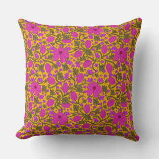 Coussin Tulipes de style - Rose et miel