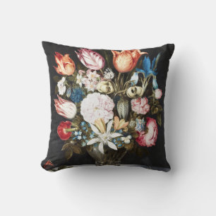 Coussin Tulipes et Roses Hollandaises Antiques de Bosschae