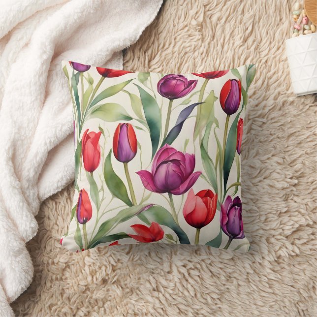 Coussin Tulipes minimalistes (Couverture)