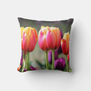 Coussin Tulipes tombées flammes