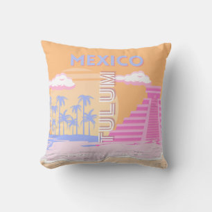 Coussin Tulum, Art Voyage, Preppy