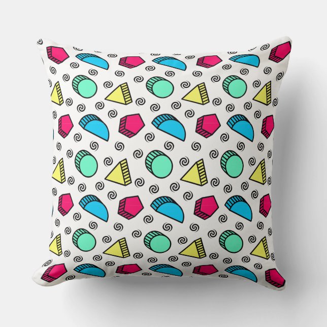 Coussin Tumbling Neo Memphis Style Formes Motif (Recto)