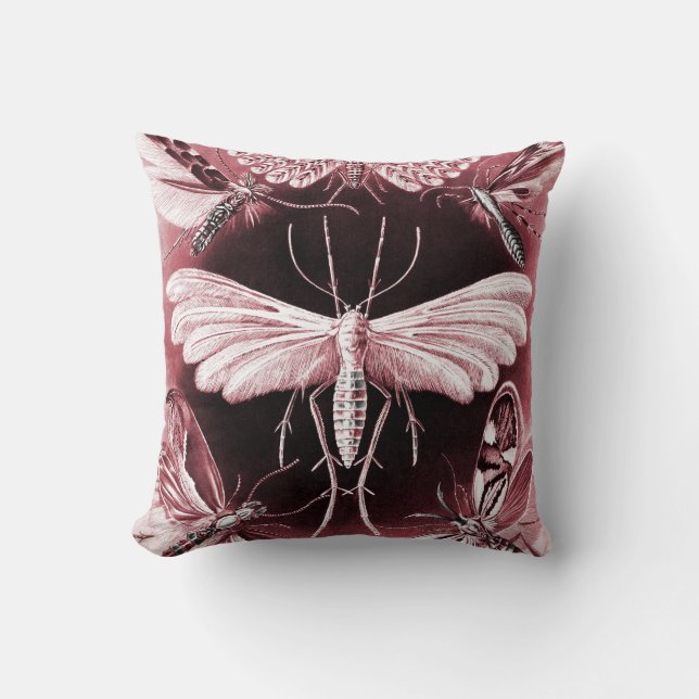Coussin Tumeurs de champignons en rose doux (Recto)