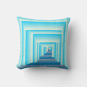 Coussin Tunnel de vanille bleu glacier