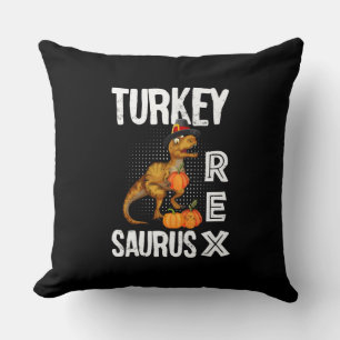 Coussin Turquie Rex Saurus - Thanksgiving Dinosaur