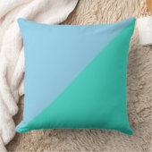 Coussin Turquoise & Bébé bleu couleur solide (Couverture)