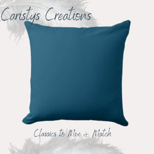 Coussin Turquoise bleu clair foncé classique