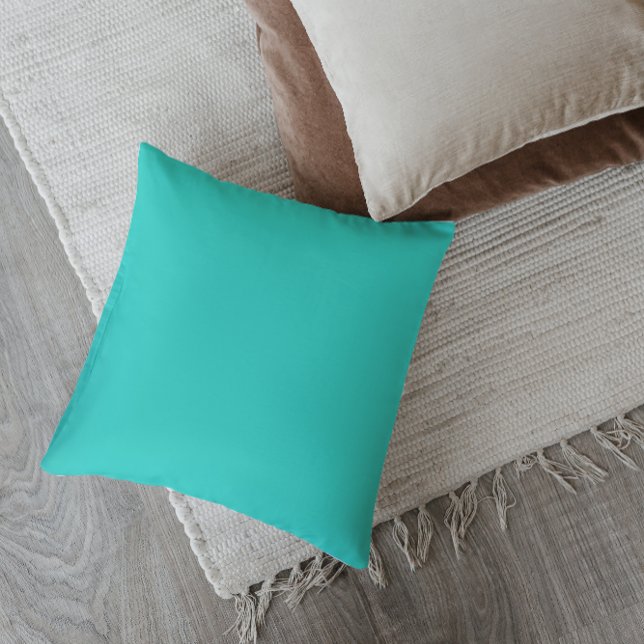 Coussin Turquoise Bleu Moderne du Milieu du Siècle (Créateur téléchargé)