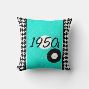 Coussin Turquoise, blu, noir et blanc Faire-part à thème a