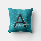 Coussin Turquoise Blue Sparkle (Recto)