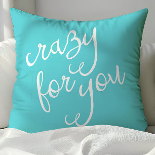 Coussin Turquoise Chic "Fou de Toi"