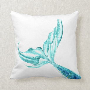 Coussin turquoise de la queue de sirène