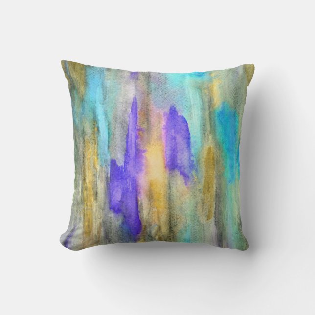 Coussin Turquoise Ebony Rainbow (Recto)
