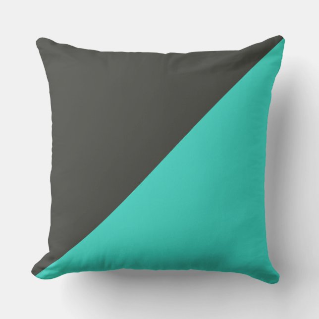 Coussin Turquoise et olive noire Solid Color Arrière - pla (Recto)