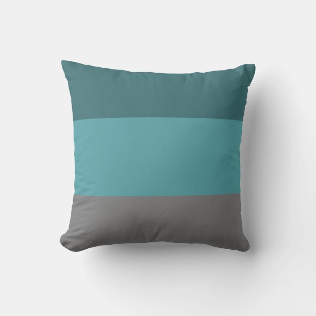 Coussin Turquoise, Gris (Recto)