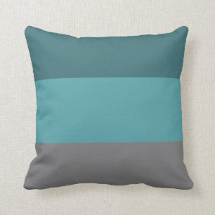 Coussin Turquoise, Gris