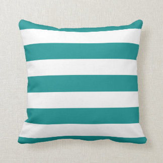 Coussin Turquoise moderne et blanc